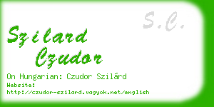 szilard czudor business card