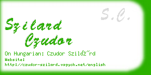 szilard czudor business card